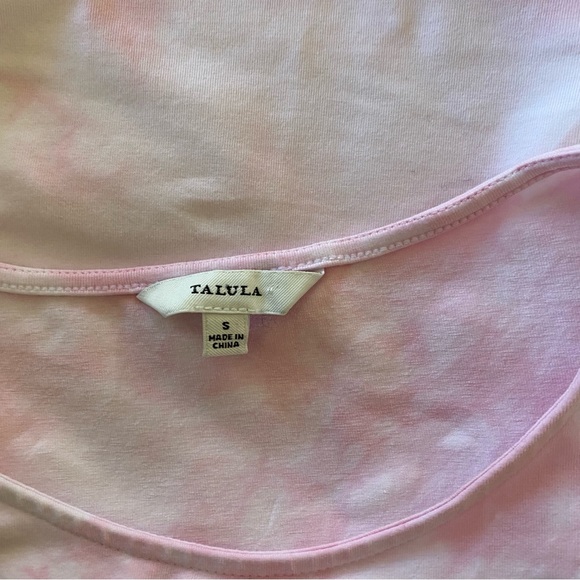 Talula • Pink Tie Dye Cropped Athletic Racerback Tank - Picture 8 of 11